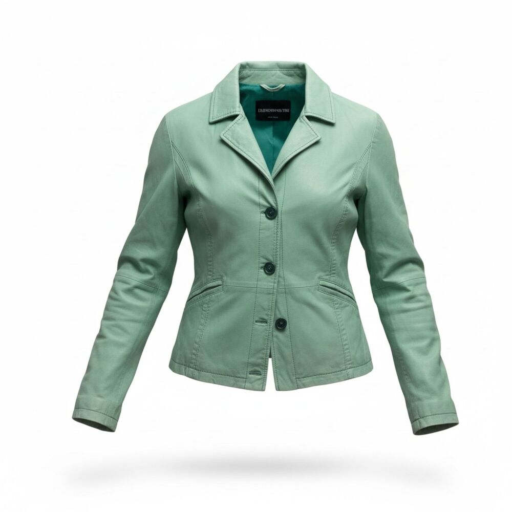 Armani 100% Leather Shacket / Blazer/ Jacket - Women's 46/ US 10 - New w Tags
